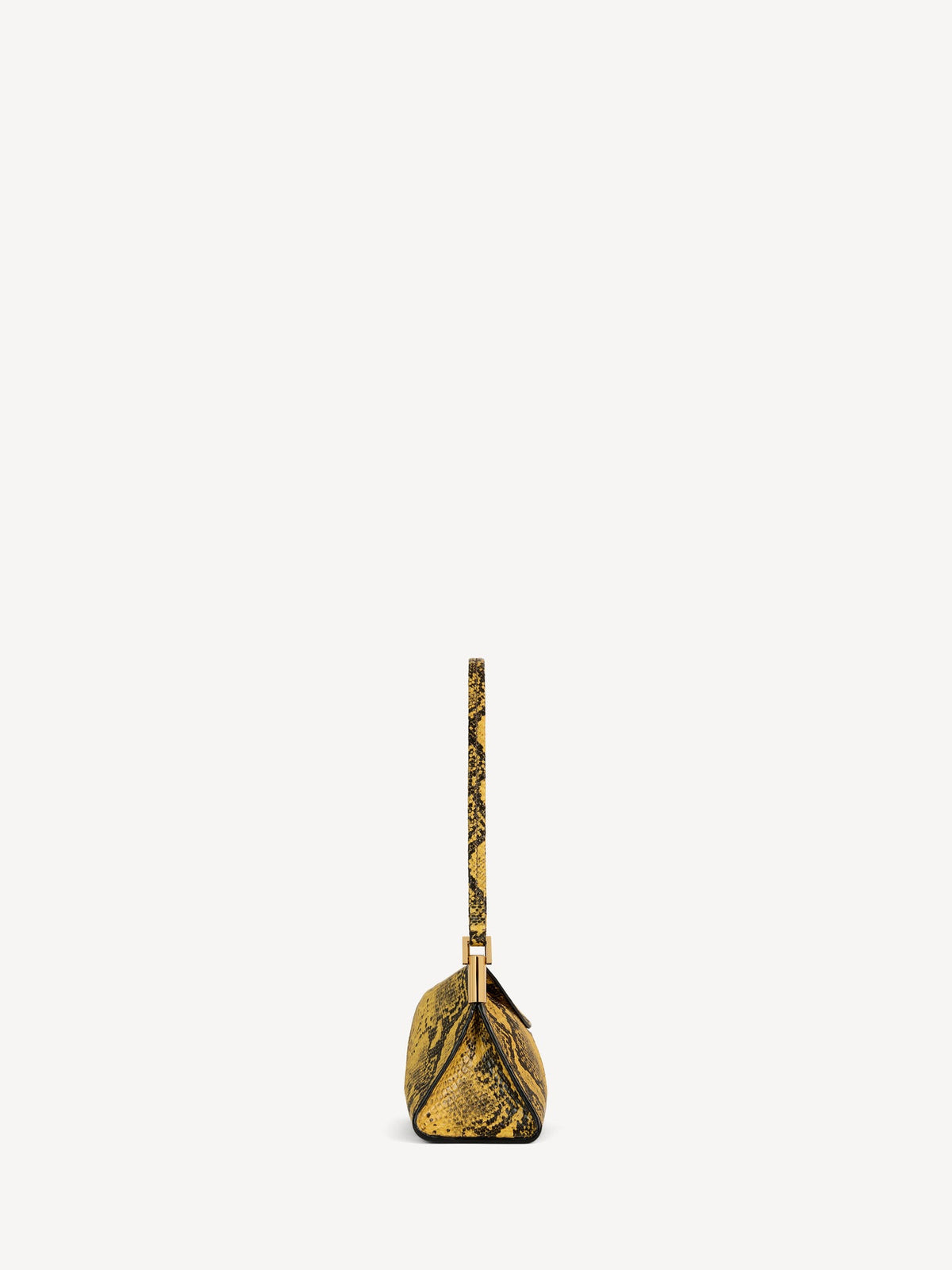 Balmain 64-83 Small Bag in Python-Effect Leather Yellow