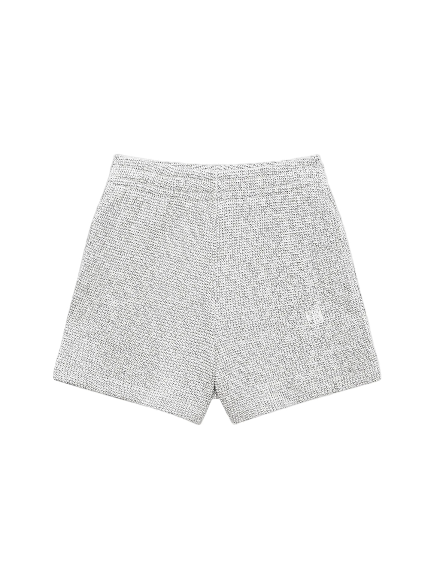 Anine Bing Kam Short Framed Monogram in White/Black