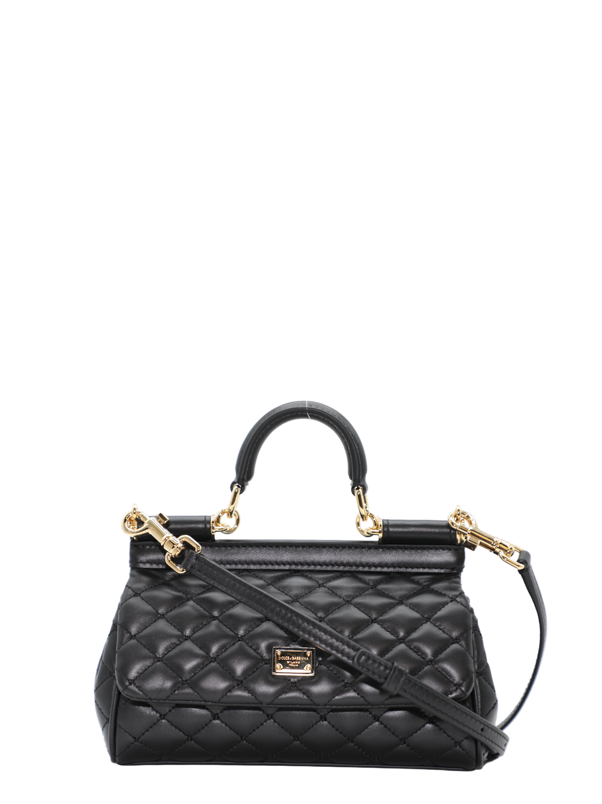 Dolce & Gabbana Small Sicily Top Handle Bag in Black Dolce & Gabbana Small Sicily Top Handle Bag in Black