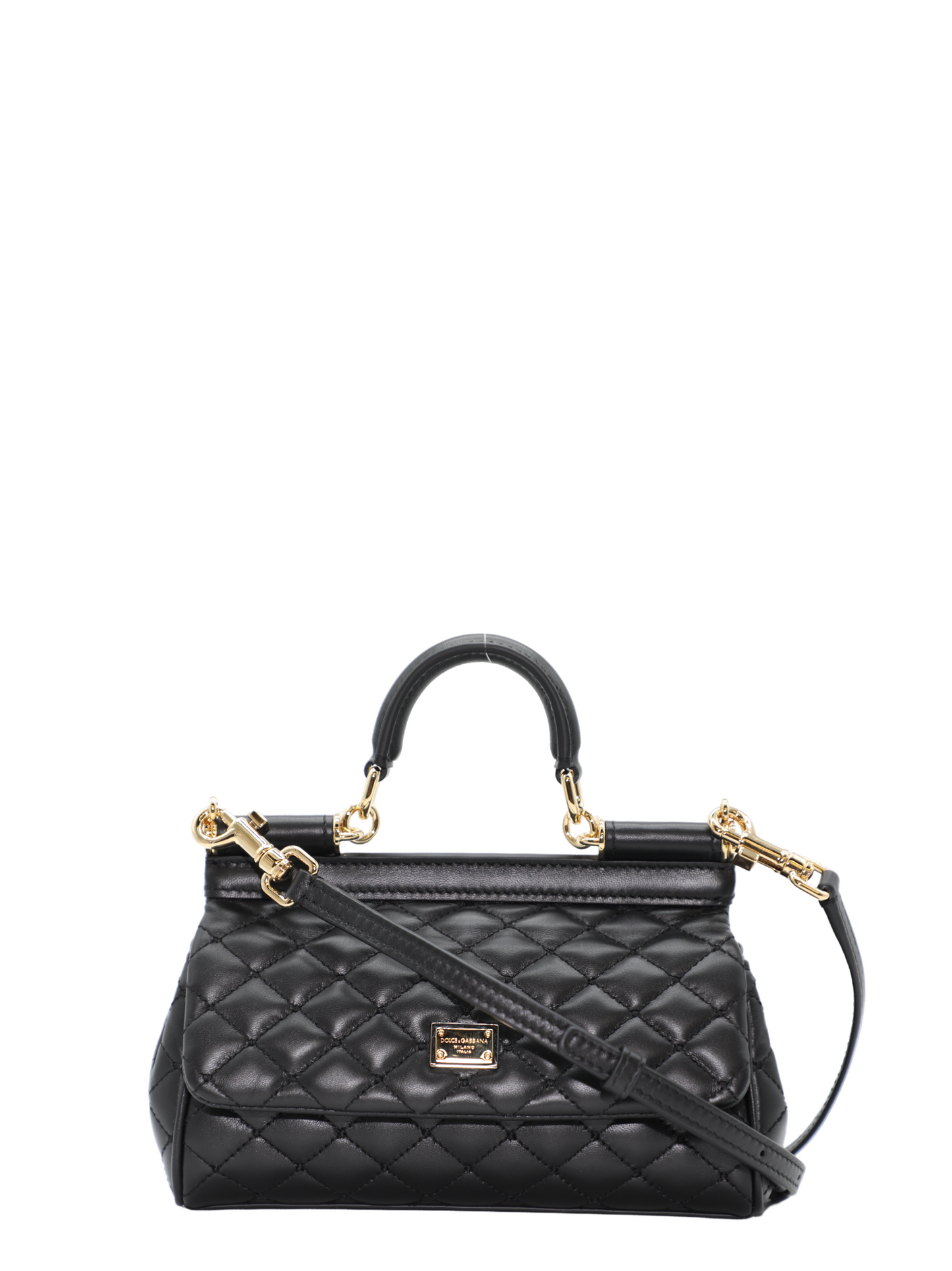 Dolce & Gabbana Small Sicily Top Handle Bag in Black