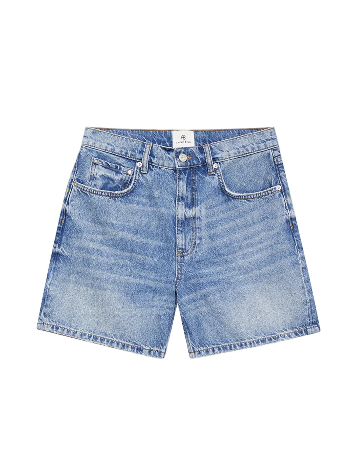 Anine Bing Heath Short in Washed Caspian Blue