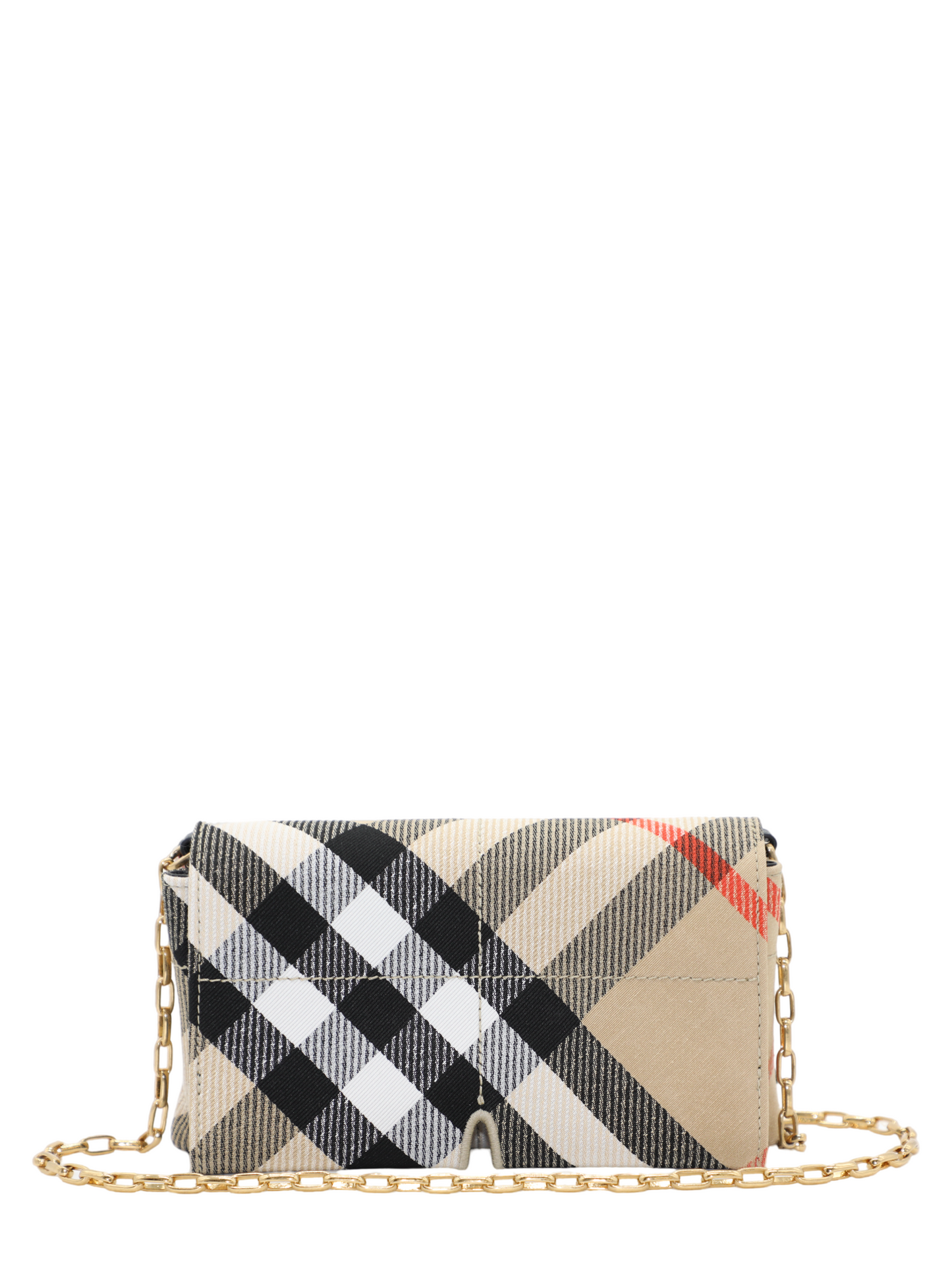 Burberry Snip Chain Strap Wallet in Sand