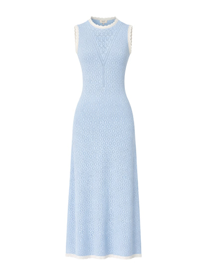 Sea Georgia Knit Sleeveless Dress in Blue