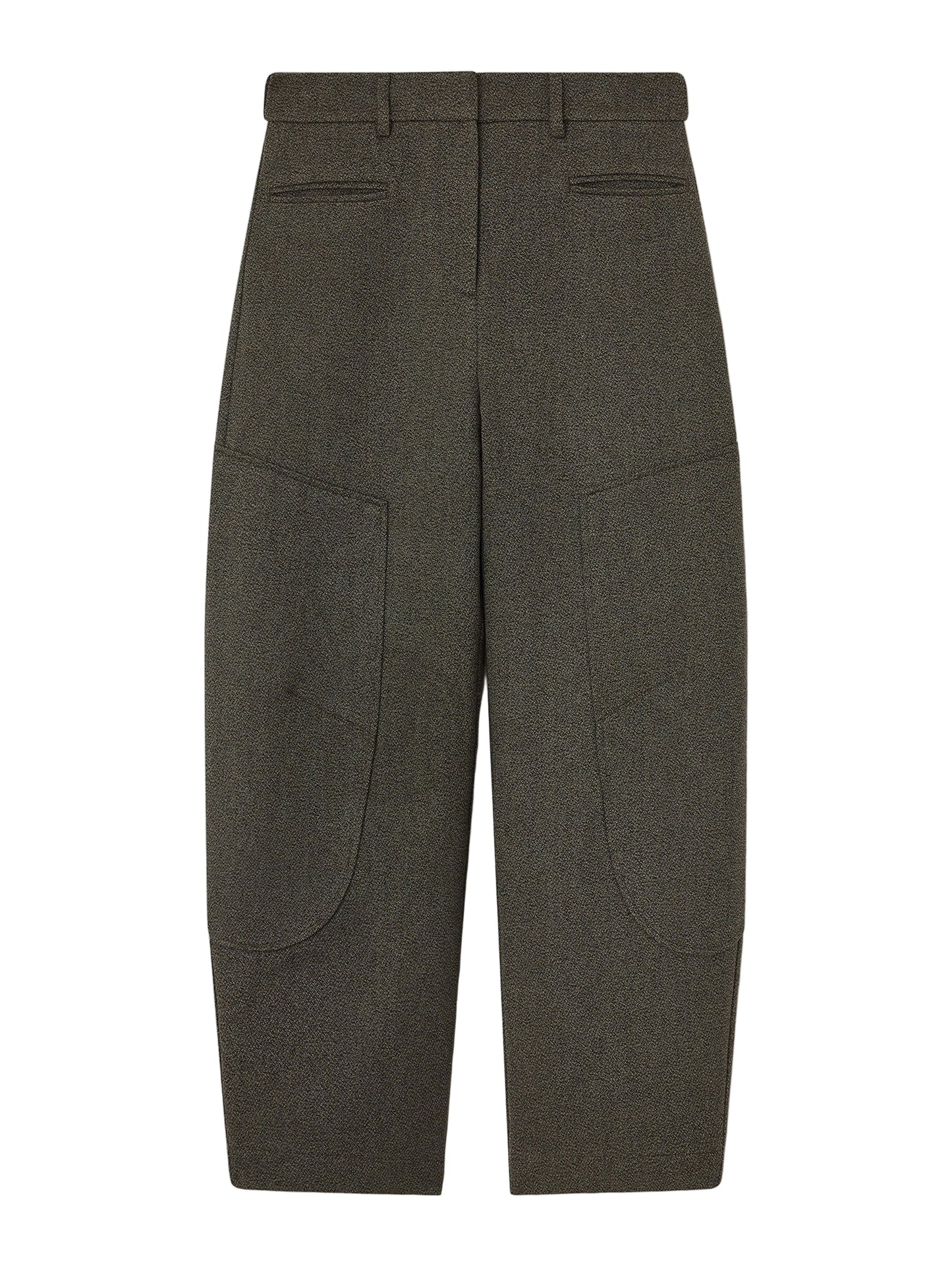 Ganni Mouline Suiting Curved Pants in Forest Night