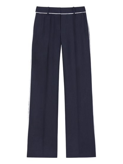 Lafayette 148 Sullivan Pant With Contrast Tipping in Ink