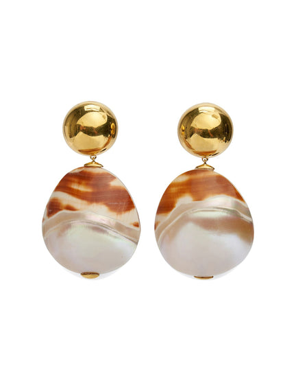 Lizzie Fortunato Rodan Pearl Earrings in Tigre (Clip On)