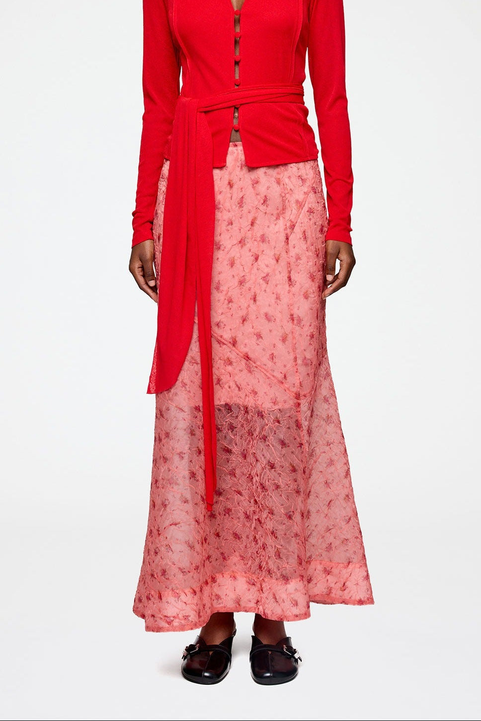 Ganni Skirt in Printed Shibori Organza