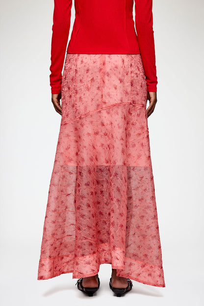 Ganni Skirt in Printed Shibori Organza
