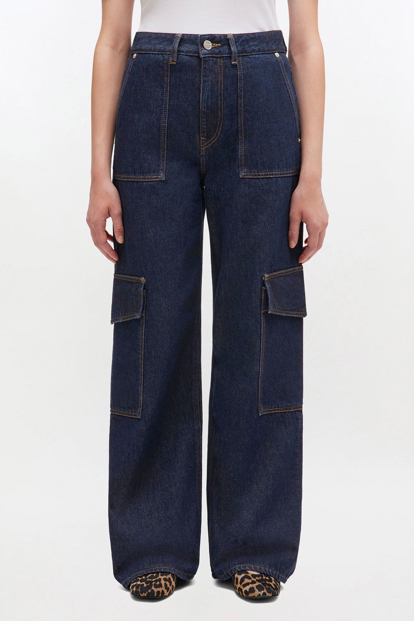 Ganni Rinse Denim Angi in Dark Rinse