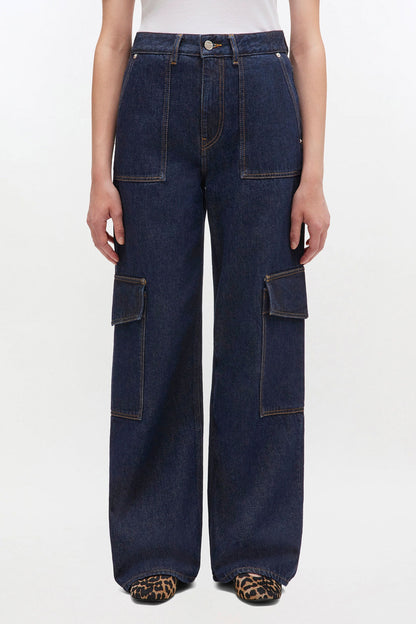 Ganni Rinse Denim Angi in Dark Rinse