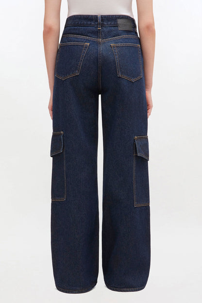 Ganni Rinse Denim Angi in Dark Rinse
