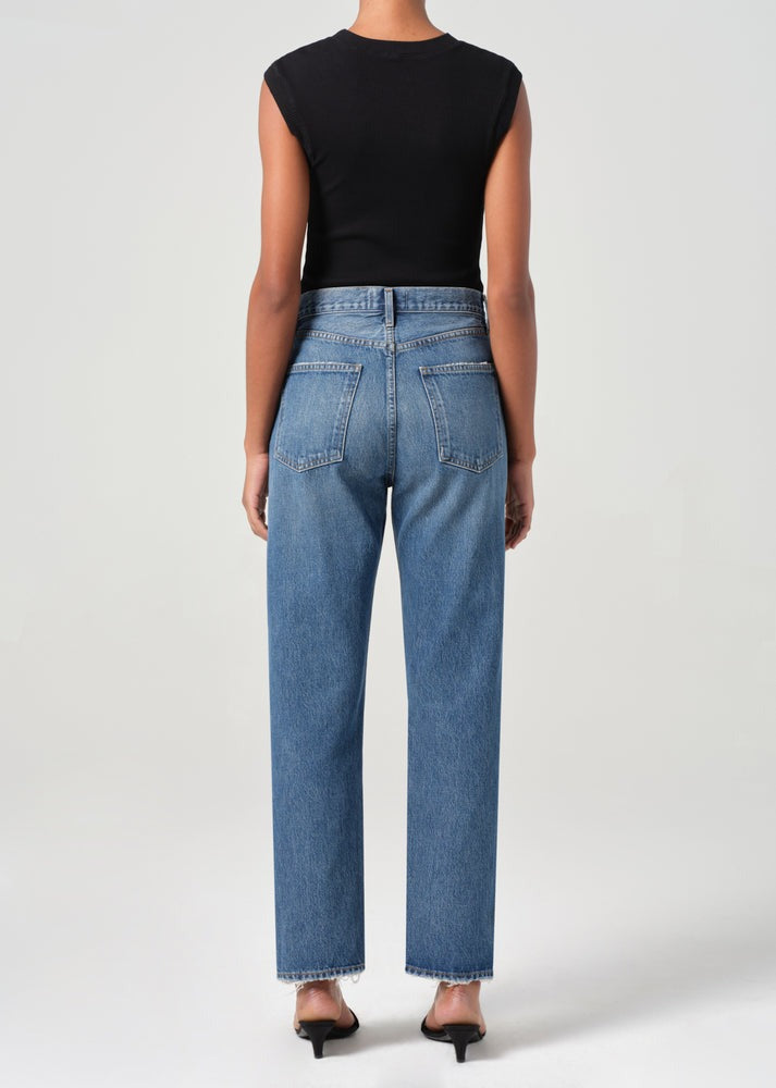 Agolde 90's Pinch Waist High Rise Straight Jeans in Essence