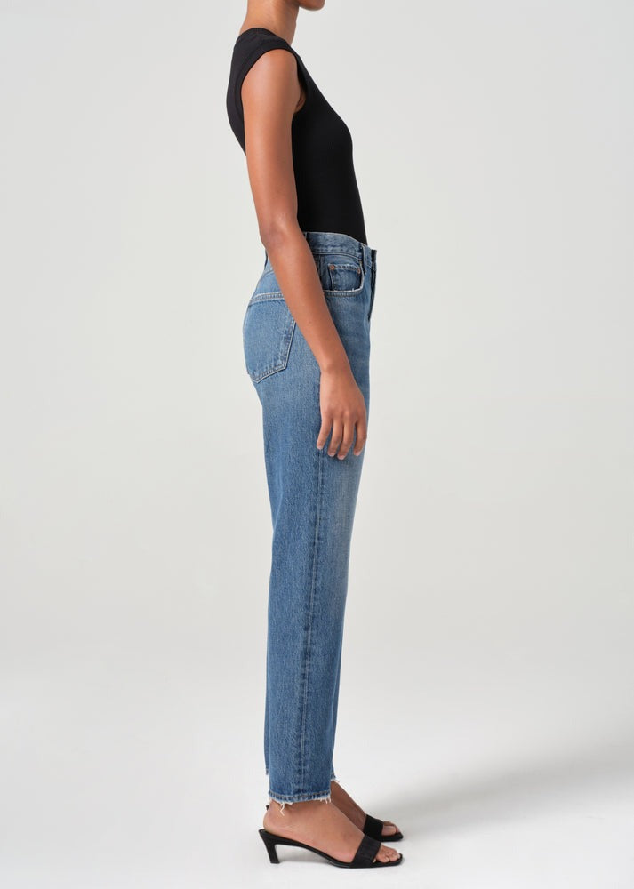 Agolde 90's Pinch Waist High Rise Straight Jeans in Essence