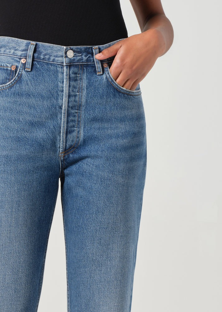 Agolde 90's Pinch Waist High Rise Straight Jeans in Essence