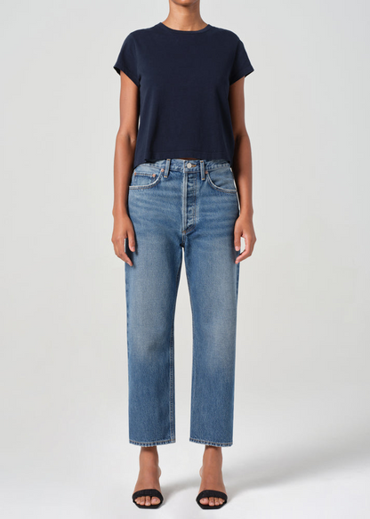 Agolde 90's Mid Rise Crop in Essence