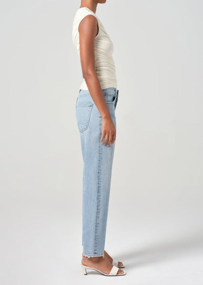 Agolde 90's Crop Mid Rise Loose Straight Jean in Force