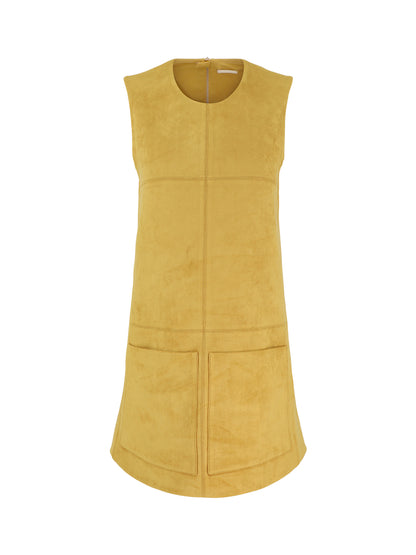 Alexis Dakota Suede Shift Dress in Citrine