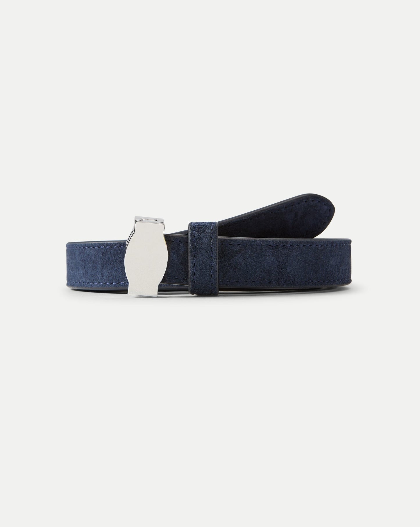 Veronica Beard Suede Dash Belt in Navy
