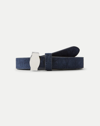 Veronica Beard Suede Dash Belt in Navy