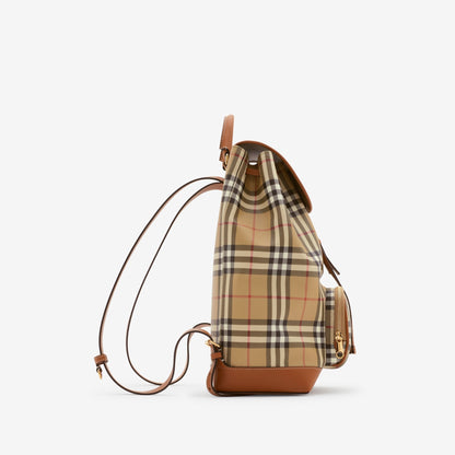 Burberry Check Backpack in Vintage Check/Briar Brown