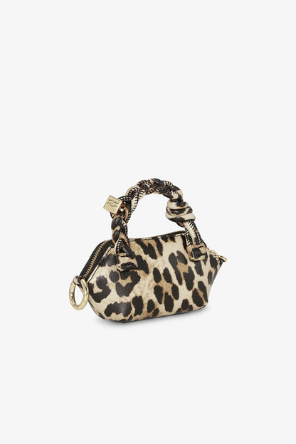 Ganni Nano Bou Bag Print in Leopard
