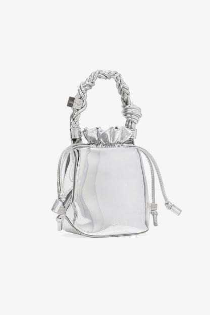 Ganni Mini GANNI Bou Bucket Bag in Silver