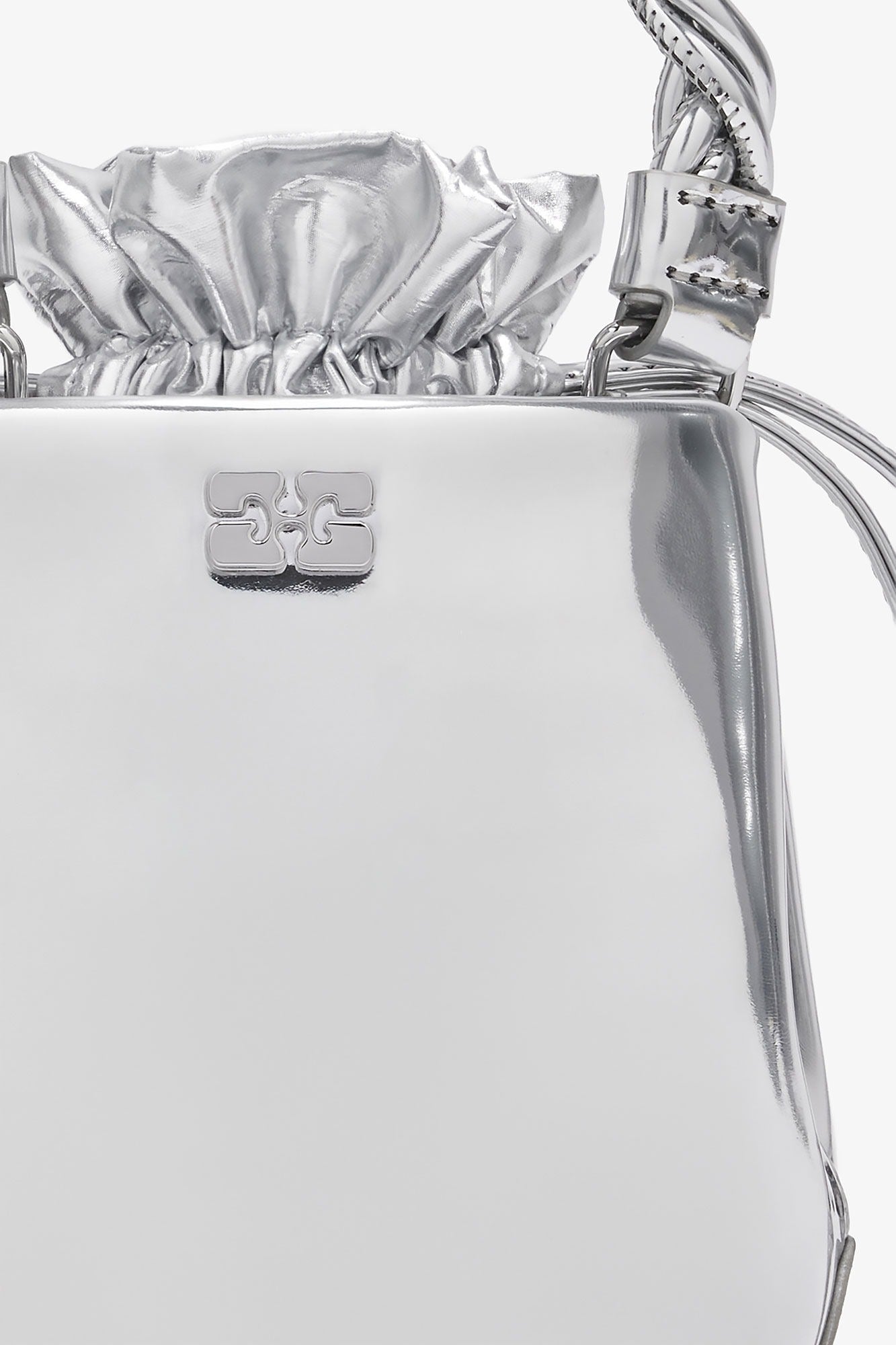 Ganni Mini GANNI Bou Bucket Bag in Silver – Leigh's of Breton Village