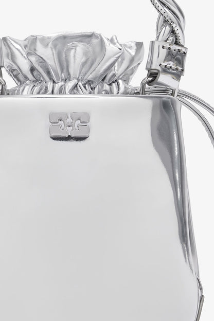 Ganni Mini GANNI Bou Bucket Bag in Silver