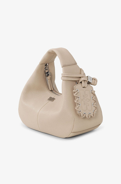 Ganni Mini Hobo Bag in White Pepper
