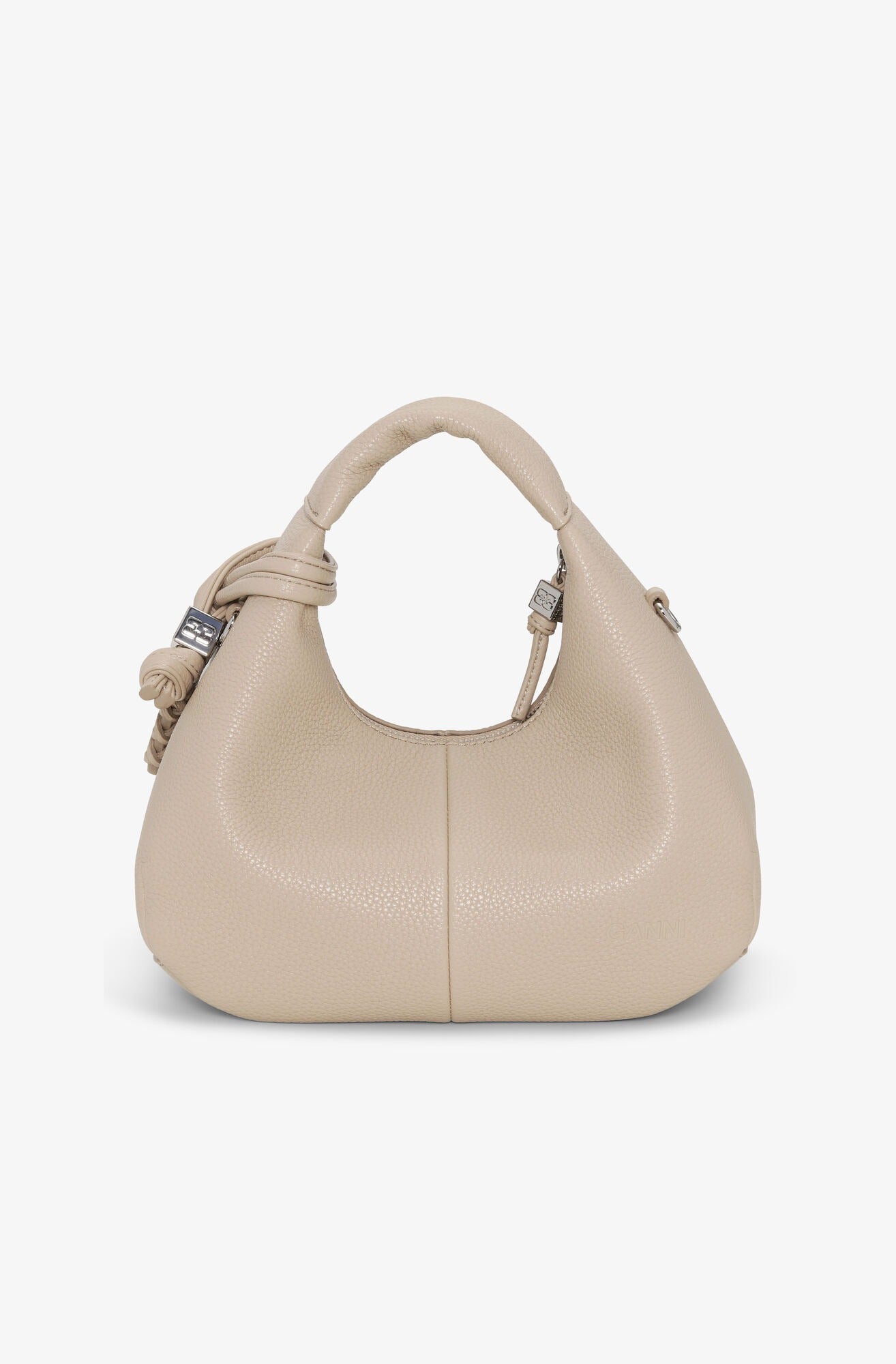 Ganni Mini Hobo Bag in White Pepper
