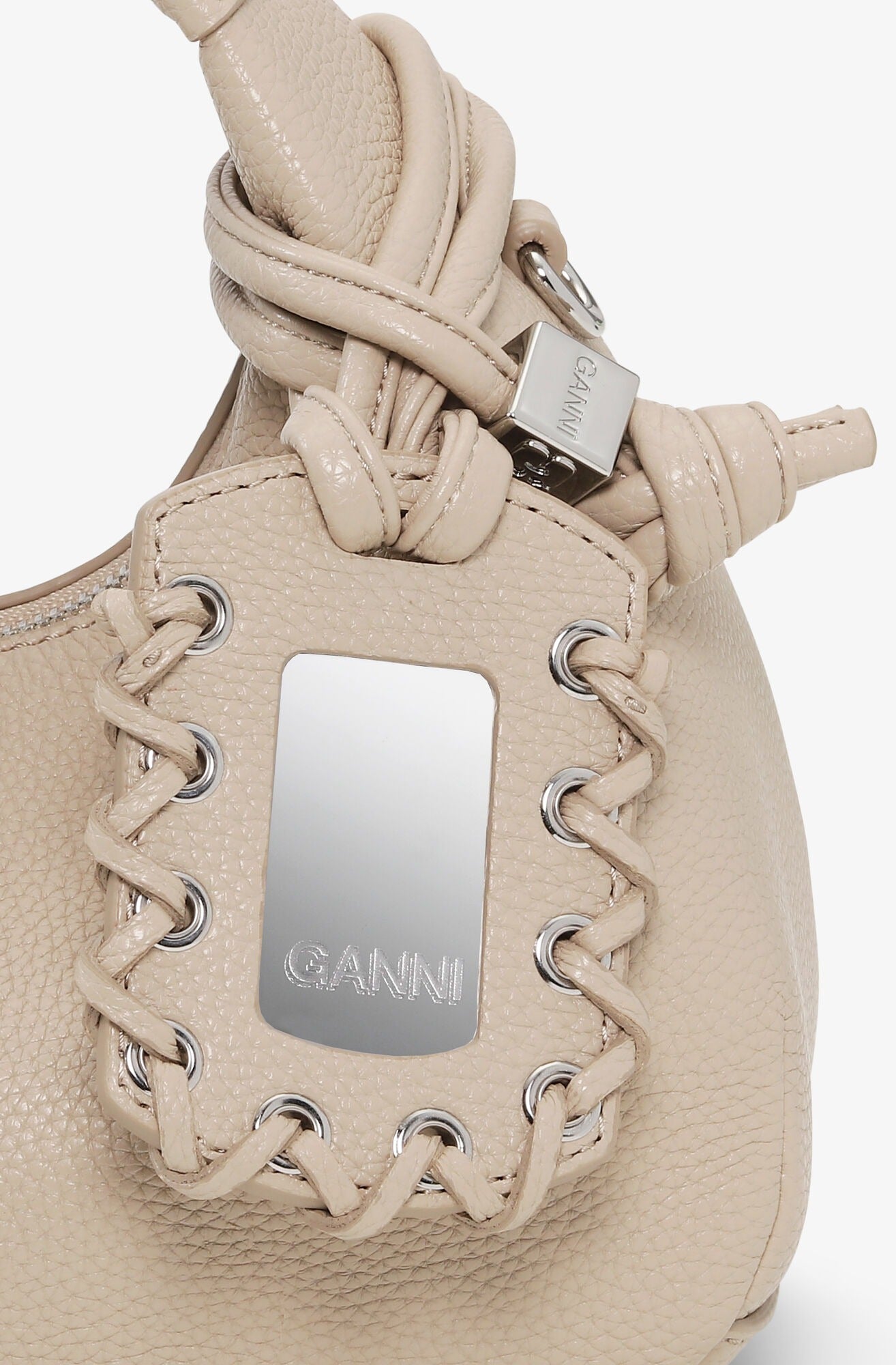 Ganni Mini Hobo Bag in White Pepper – Leigh's of Breton Village
