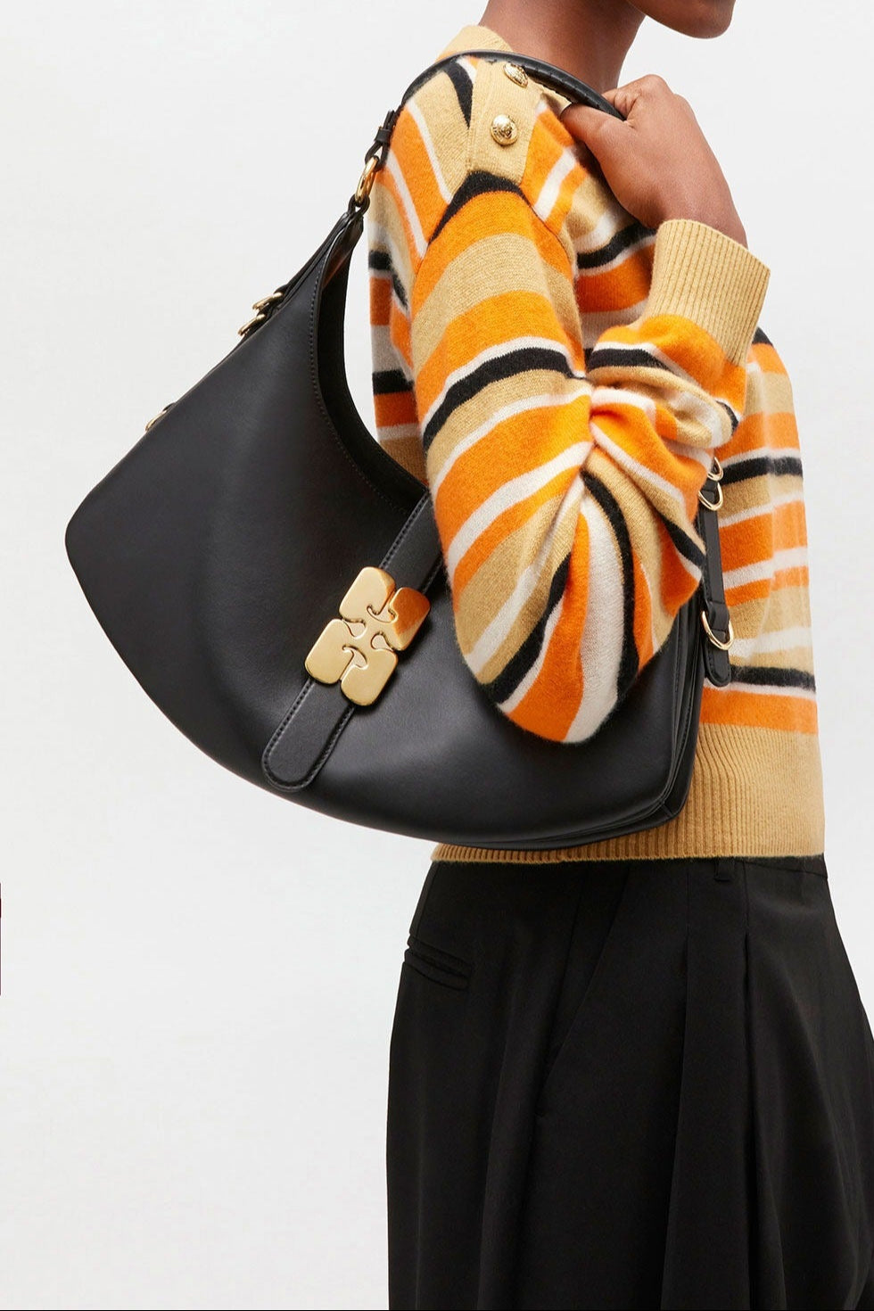 Ganni Small Kat Bag in Black