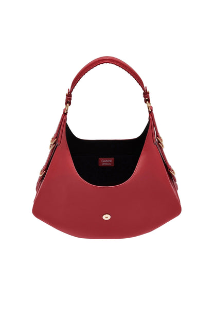 Ganni Small Kat Bag in Red Dahlia