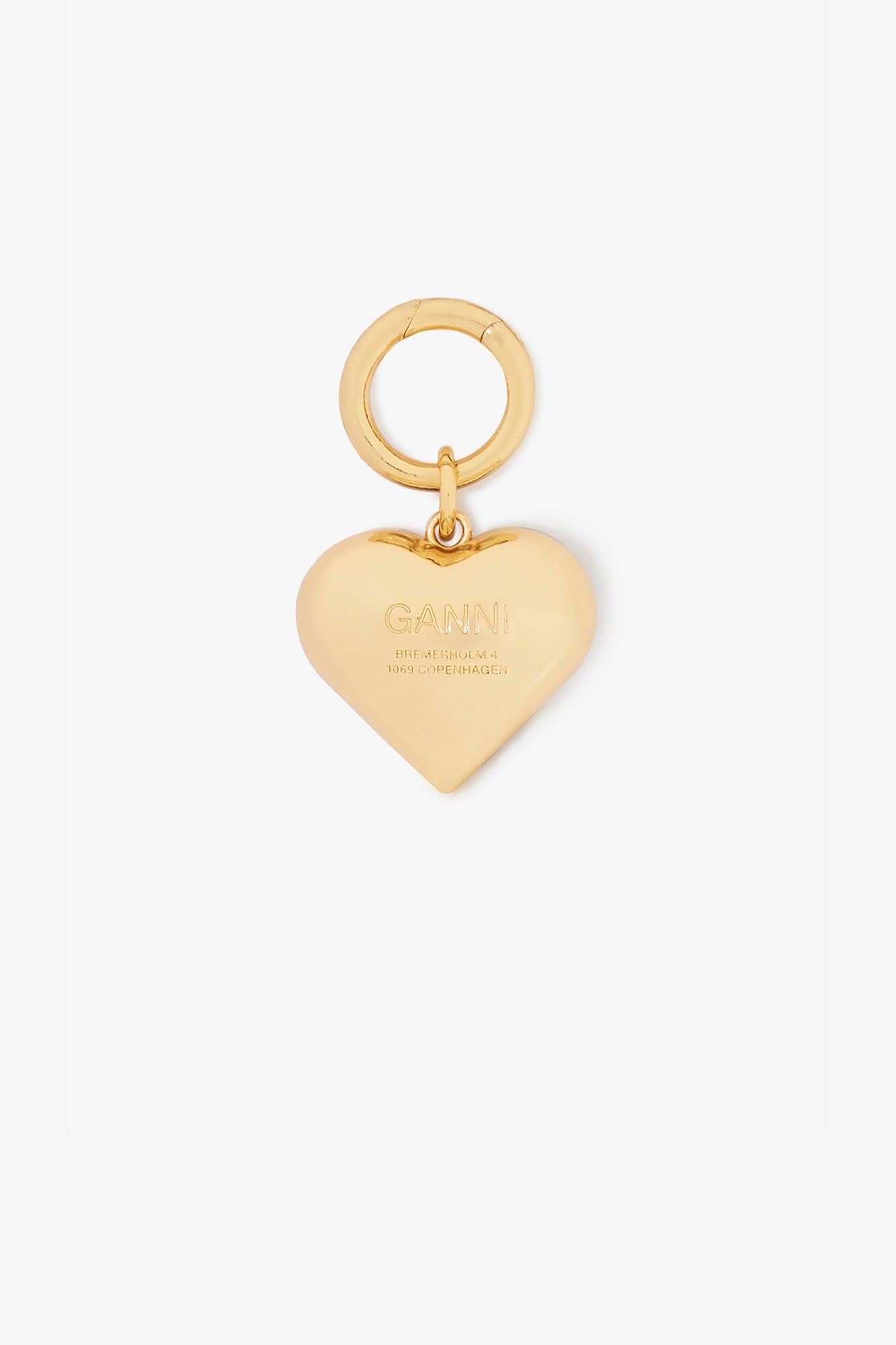 Ganni Bou Heart Charm in Leopard