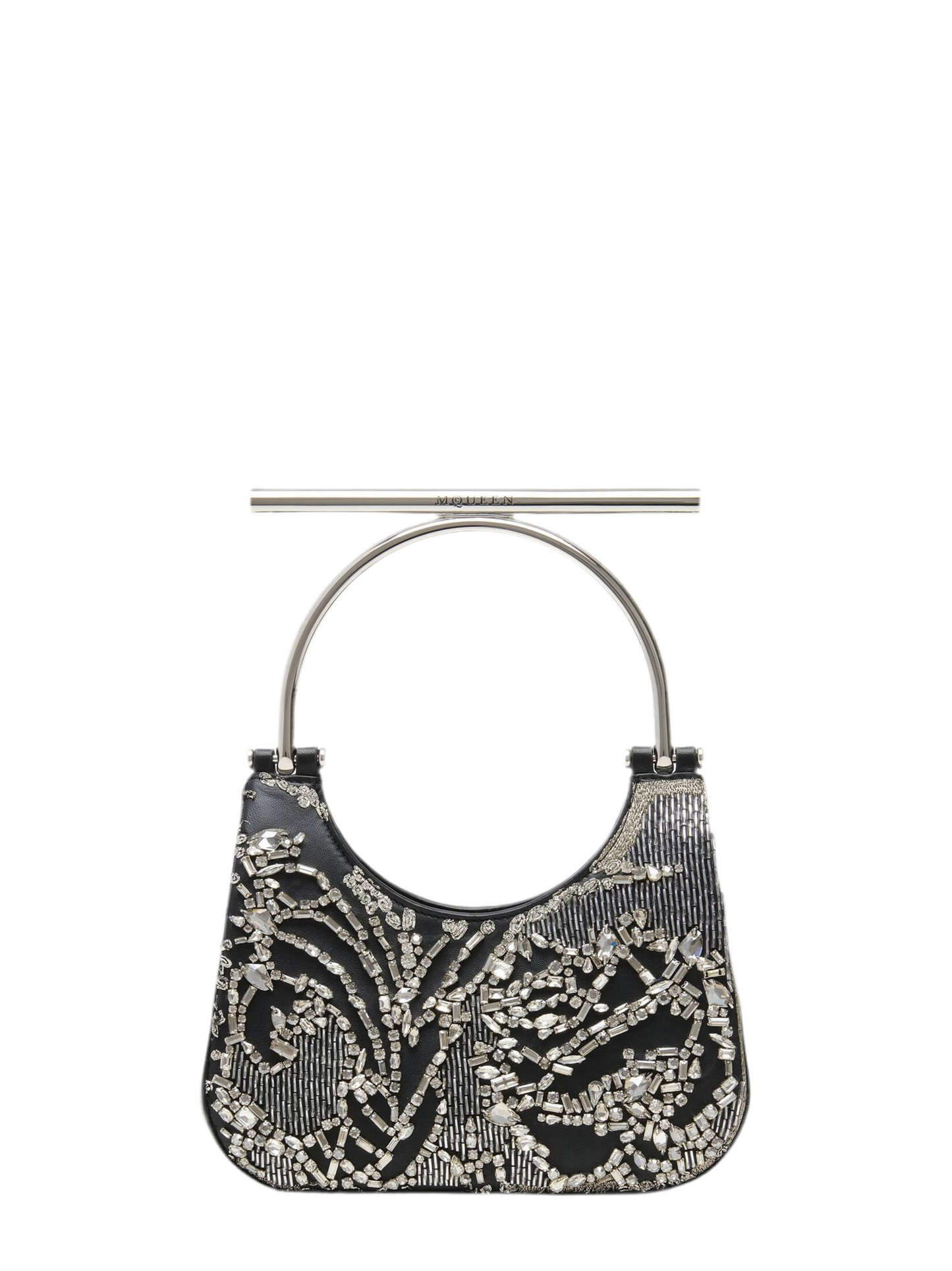 Alexander McQueen T-Bar Mini in Black/Silver