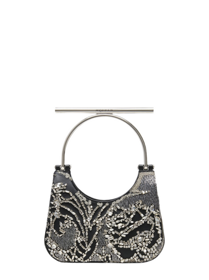Alexander McQueen T-Bar Mini in Black/Silver