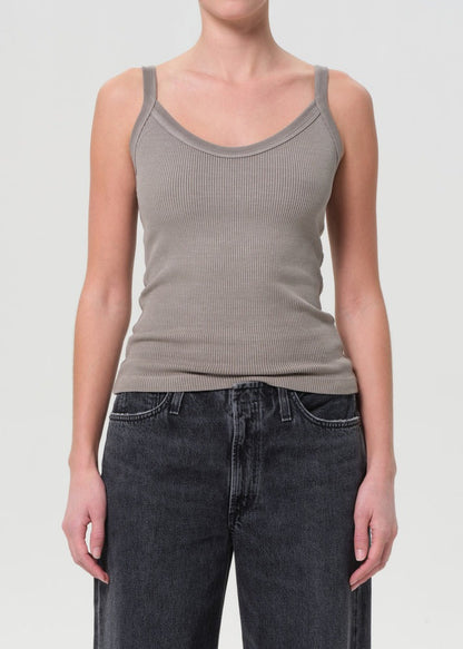 Agolde Jordan Tank in Drab