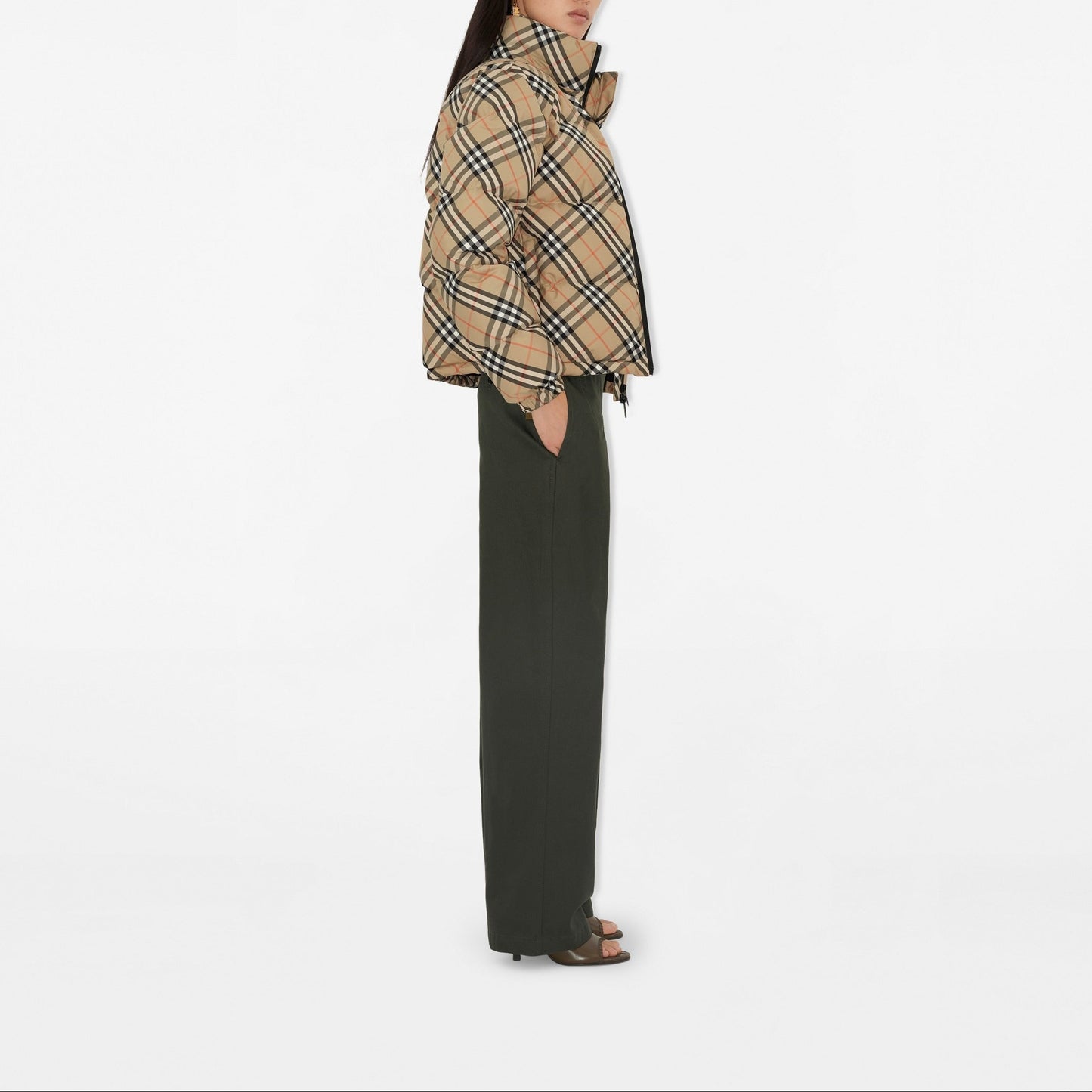 Burberry Check Ambleside Puffer Jacket in Sand IP Check