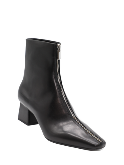 Simkhai Ryder Leather Zip Front Boot in Black