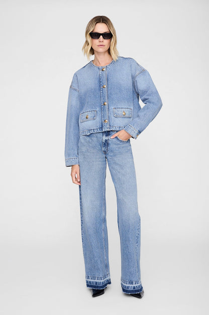 Anine Bing Blanche Jacket in Washed Caspian Blue