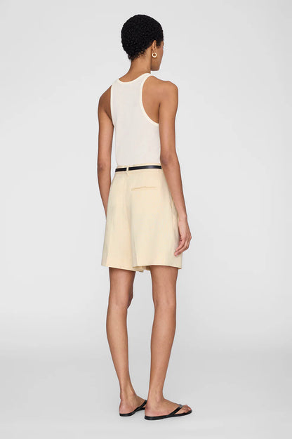 Anine Bing Brice Short in Butter Yellow