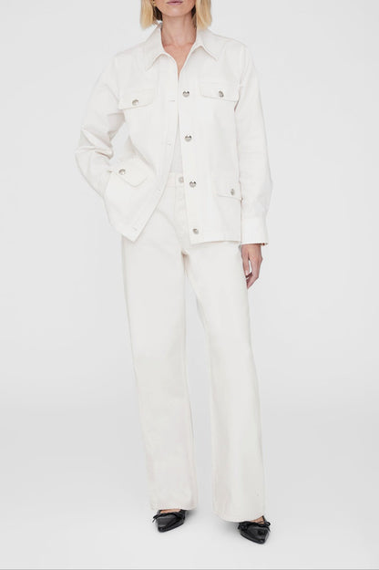 Anine Bing Corey Jacket in Ecru