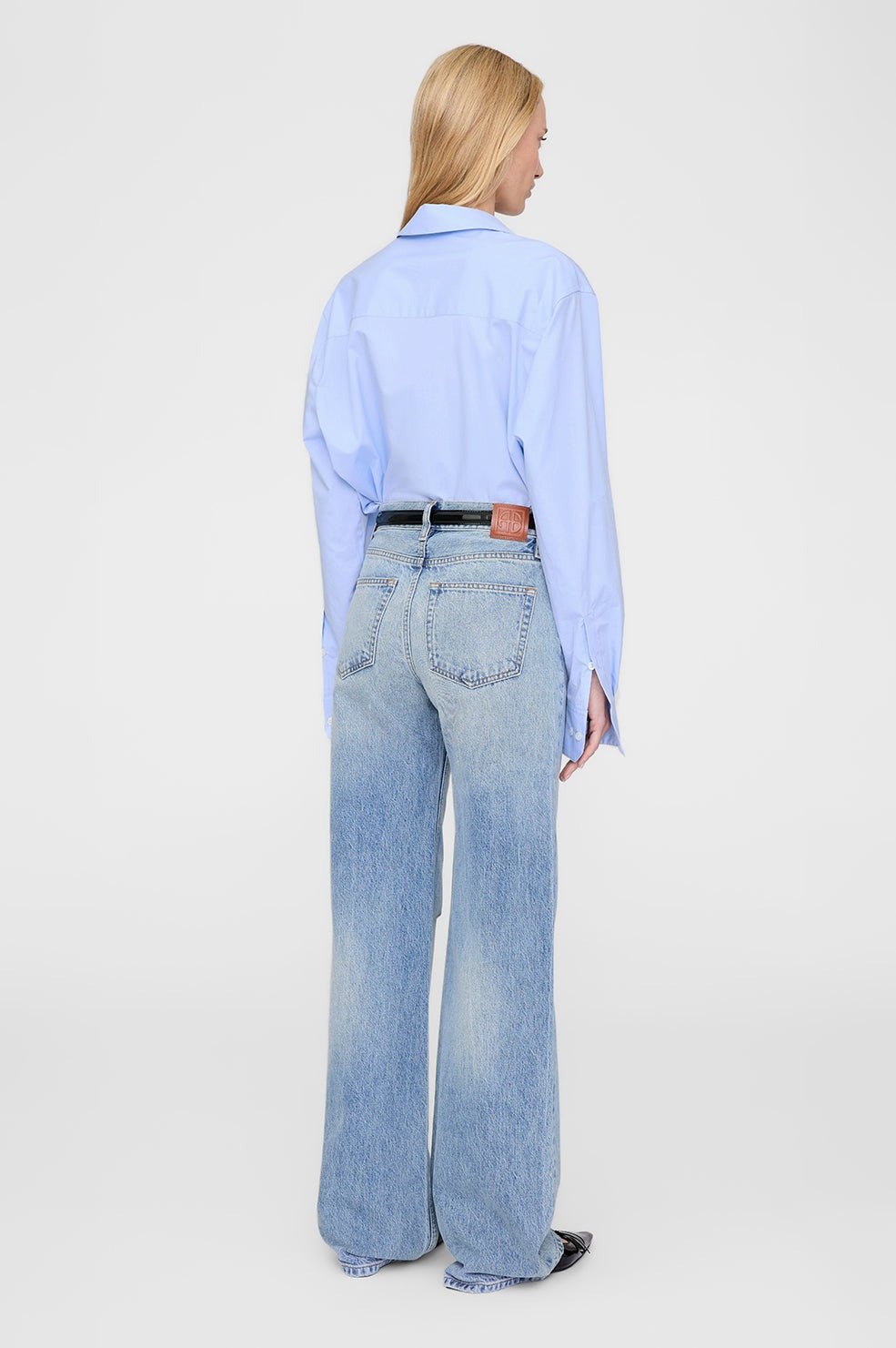 Anine Bing Essie Shirt in Light Blue