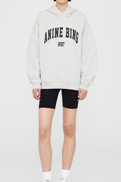 Anine Bing Harvey Sweatshirt in Grey Melange
