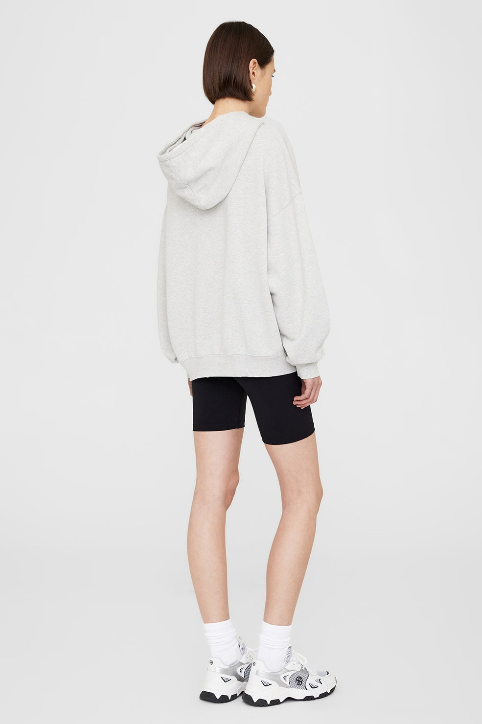 Anine Bing Jaci Sweatshirt Monogram in Ivory