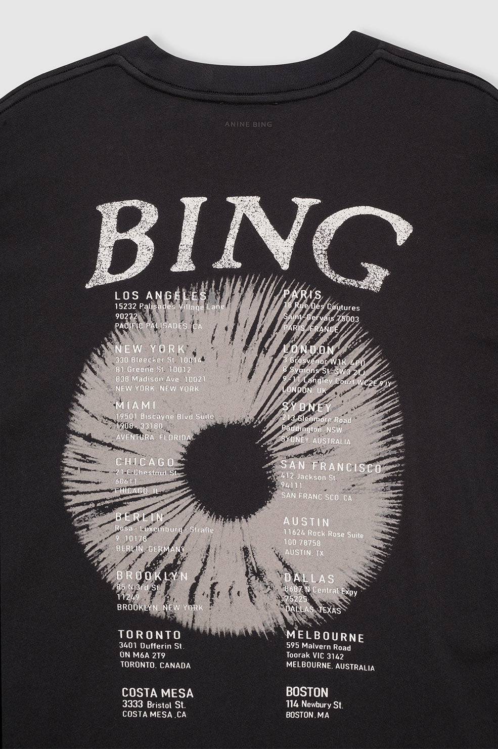 Anine Bing Walker Tee Brand in Vintage Black