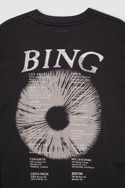 Anine Bing Walker Tee Brand in Vintage Black