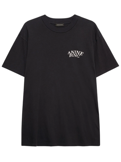Anine Bing Walker Tee Brand in Vintage Black