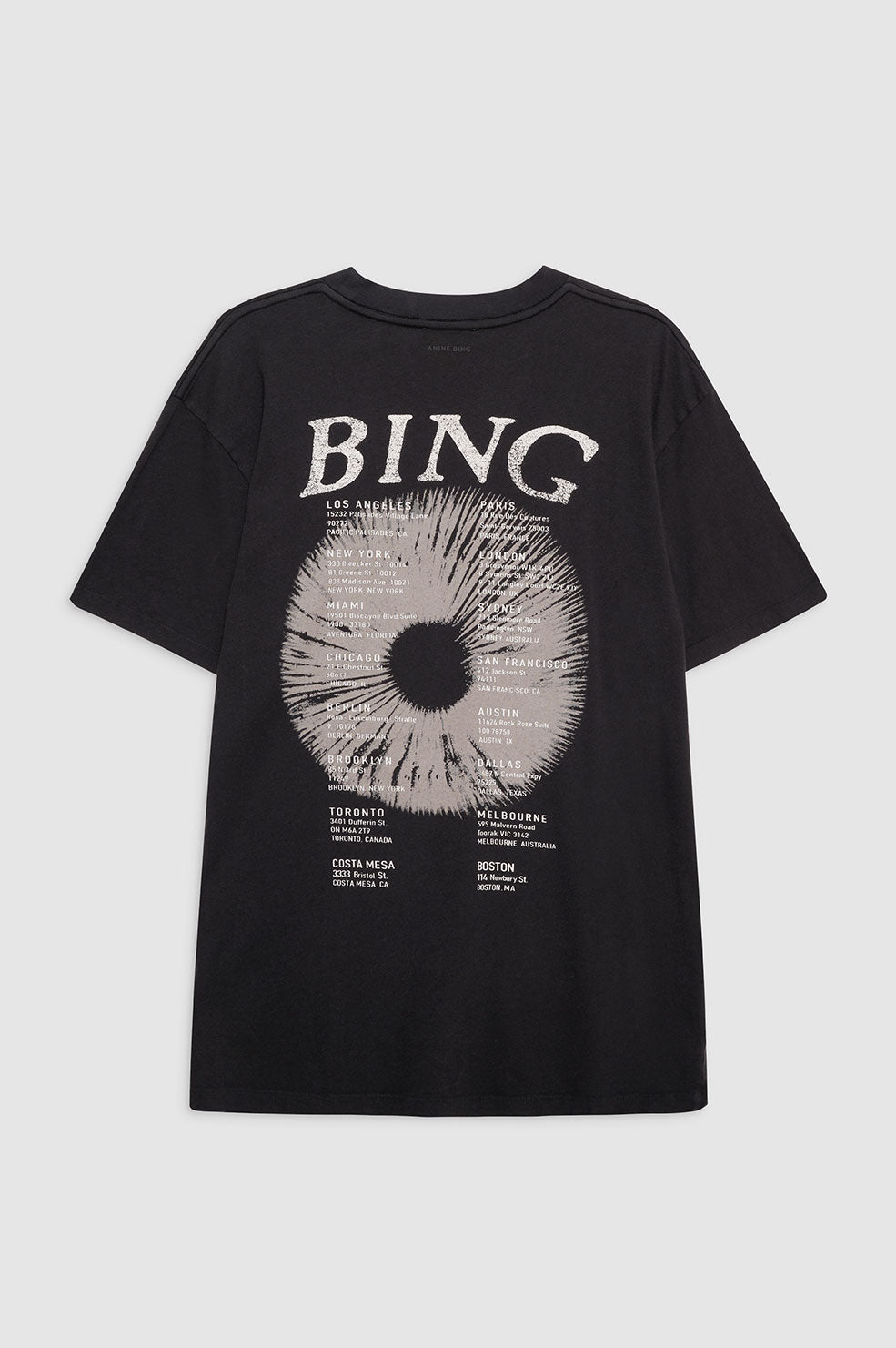 Anine Bing Walker Tee Brand in Vintage Black