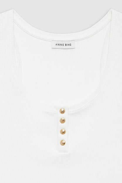 Anine Bing Alessia Tank in Ivory